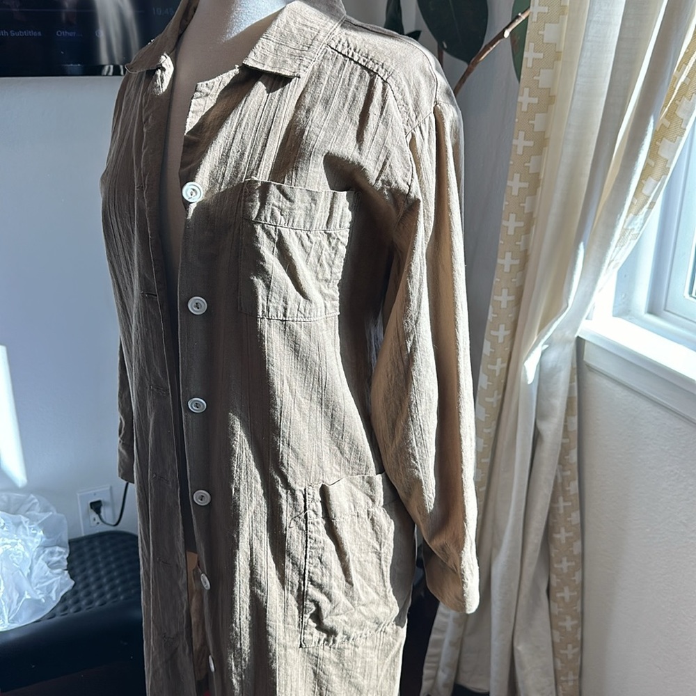 Tan Duster Jacket - Picture 3 of 4